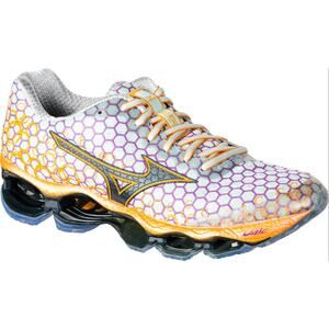 Mizuno Wave Prophecy 3 Running Shoe Sneakers Lace Up Hexagon Orange Purple 7